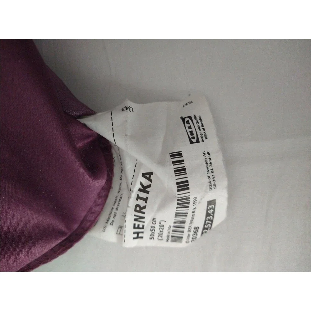 Set of 4 IKEA Henrika striped pillow cushion covers Purple